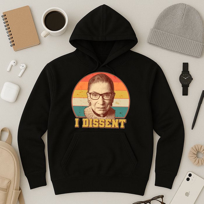 Vintage Ruth Bader Ginsburg I Dissent RBG Tribute Hoodie