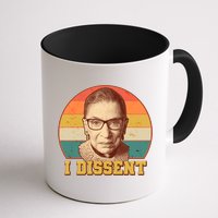 Vintage Ruth Bader Ginsburg I Dissent RBG Tribute Mug