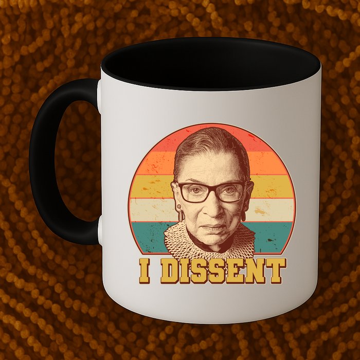 Vintage Ruth Bader Ginsburg I Dissent RBG Tribute Mug