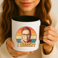 Vintage Ruth Bader Ginsburg I Dissent RBG Tribute Mug