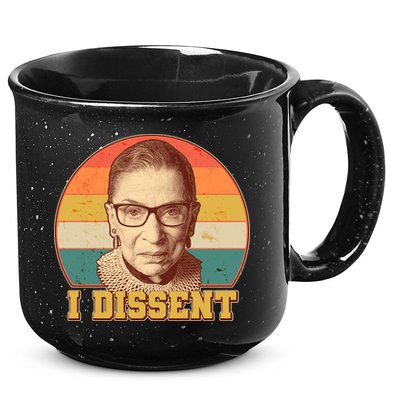 Vintage Ruth Bader Ginsburg I Dissent RBG Tribute 15oz Campfire Ceramic Mug