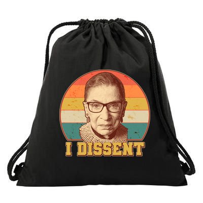 Vintage Ruth Bader Ginsburg I Dissent RBG Tribute Drawstring Bag