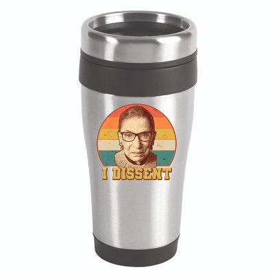 Vintage Ruth Bader Ginsburg I Dissent RBG Tribute 16oz Travel Tumbler