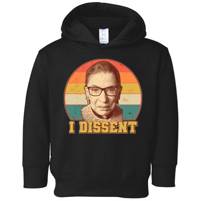 Vintage Ruth Bader Ginsburg I Dissent RBG Tribute Toddler Hoodie