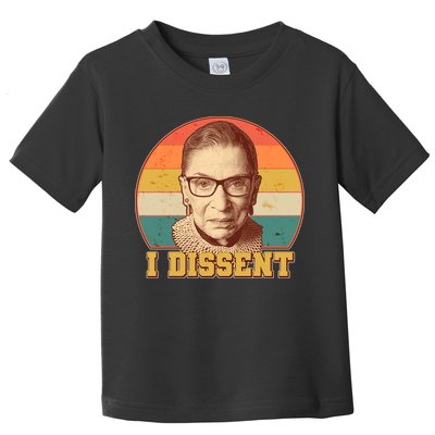 Vintage Ruth Bader Ginsburg I Dissent RBG Tribute Toddler T-Shirt