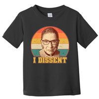 Vintage Ruth Bader Ginsburg I Dissent RBG Tribute Toddler T-Shirt