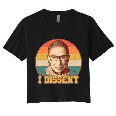 Vintage Ruth Bader Ginsburg I Dissent RBG Tribute Crop Top