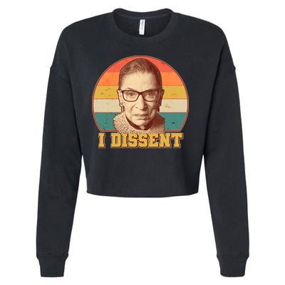 Vintage Ruth Bader Ginsburg I Dissent RBG Tribute Cropped Pullover Crew