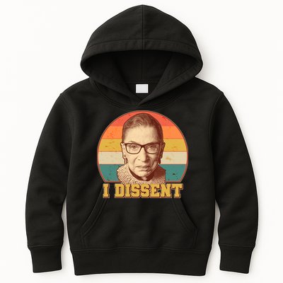 Vintage Ruth Bader Ginsburg I Dissent RBG Tribute Kids Hoodie