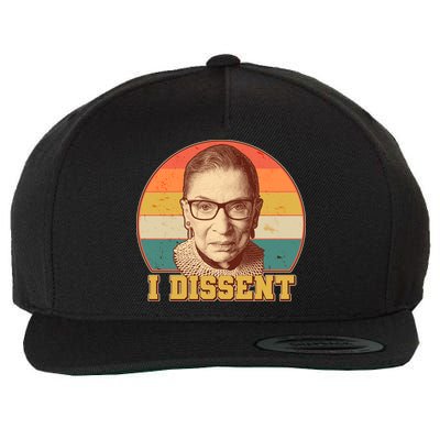 Vintage Ruth Bader Ginsburg I Dissent RBG Tribute Wool Snapback Cap