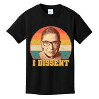 Vintage Ruth Bader Ginsburg I Dissent RBG Tribute Kids T-Shirt