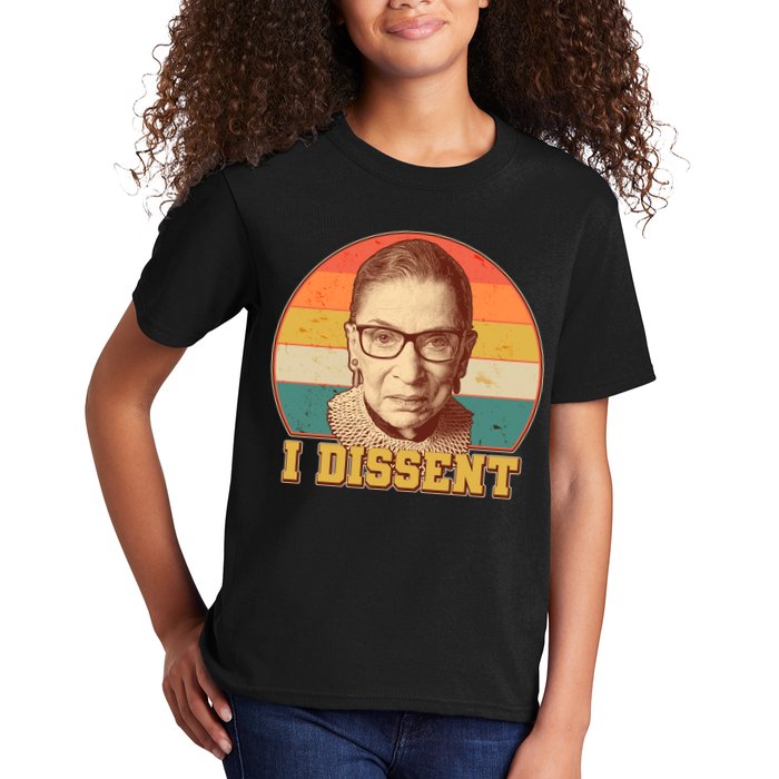 Vintage Ruth Bader Ginsburg I Dissent RBG Tribute Kids T-Shirt