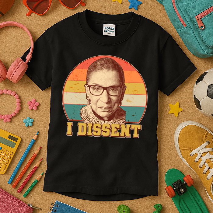 Vintage Ruth Bader Ginsburg I Dissent RBG Tribute Kids T-Shirt