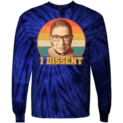 Vintage Ruth Bader Ginsburg I Dissent RBG Tribute Tie-Dye Long Sleeve Shirt