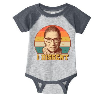 Vintage Ruth Bader Ginsburg I Dissent RBG Tribute Infant Baby Jersey Bodysuit