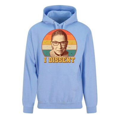 Vintage Ruth Bader Ginsburg I Dissent RBG Tribute Unisex Surf Hoodie