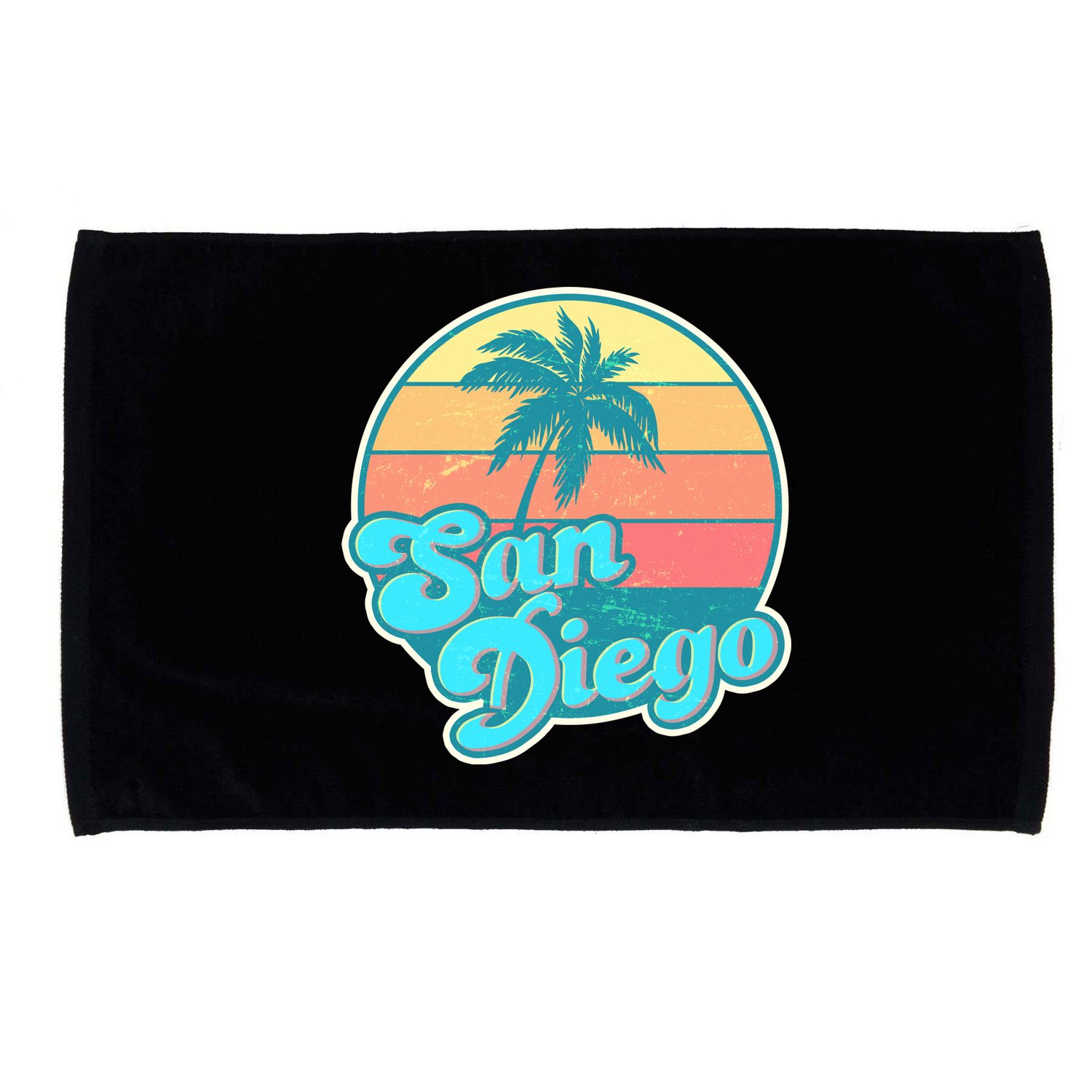 Vintage San Diego Sunset Microfiber Hand Towel