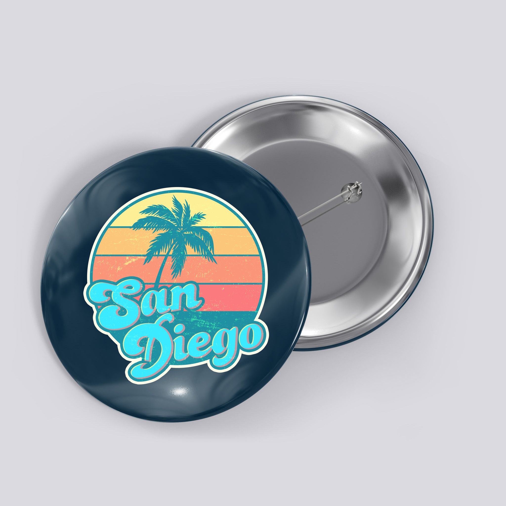 Vintage San Diego Sunset Button