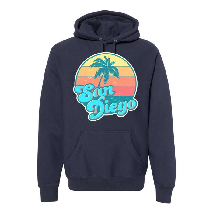 Vintage San Diego Sunset Premium Hoodie