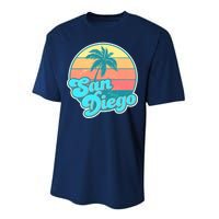 Vintage San Diego Sunset Performance Sprint T-Shirt