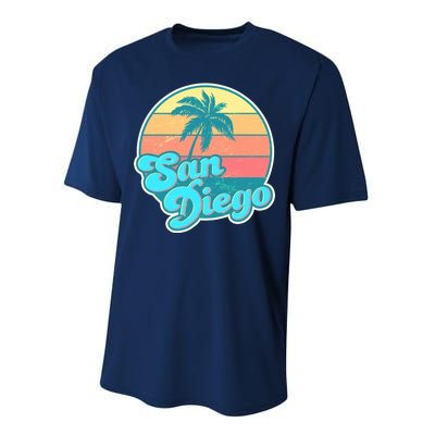 Vintage San Diego Sunset Performance Sprint T-Shirt