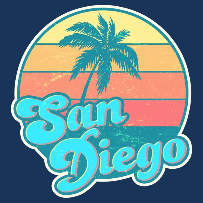 Vintage San Diego Sunset Tie-Dye T-Shirt