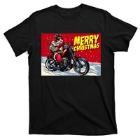 Vintage Santa Biker Riding Chopper T-Shirt