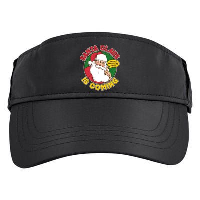 Vintage Santa Claus Is Coming That's What She Said Adult Drive Performance Visor