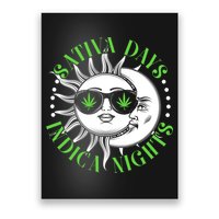 Vintage Sativa Days Indica Nights Sun And Moon Poster