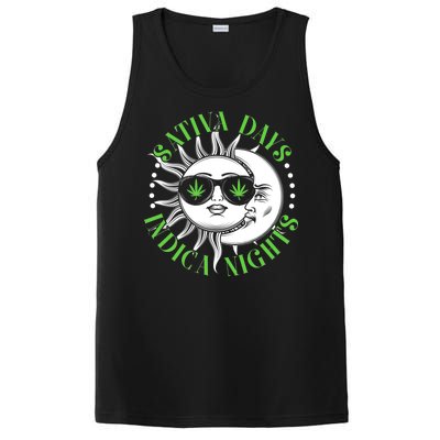 Vintage Sativa Days Indica Nights Sun And Moon PosiCharge Competitor Tank