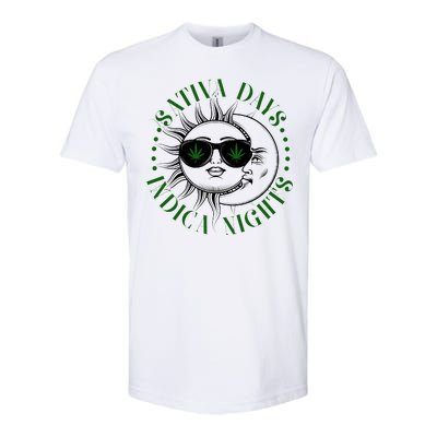 Vintage Sativa Days Indica Nights Sun And Moon Softstyle® CVC T-Shirt