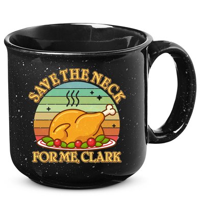 Vintage Save the Neck For Me Clark Christmas 15oz Campfire Ceramic Mug