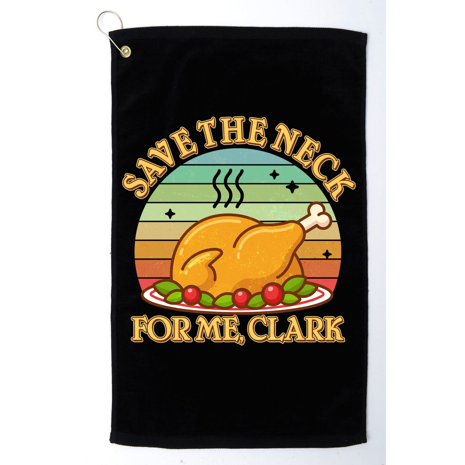 Vintage Save the Neck For Me Clark Christmas Golf Towel