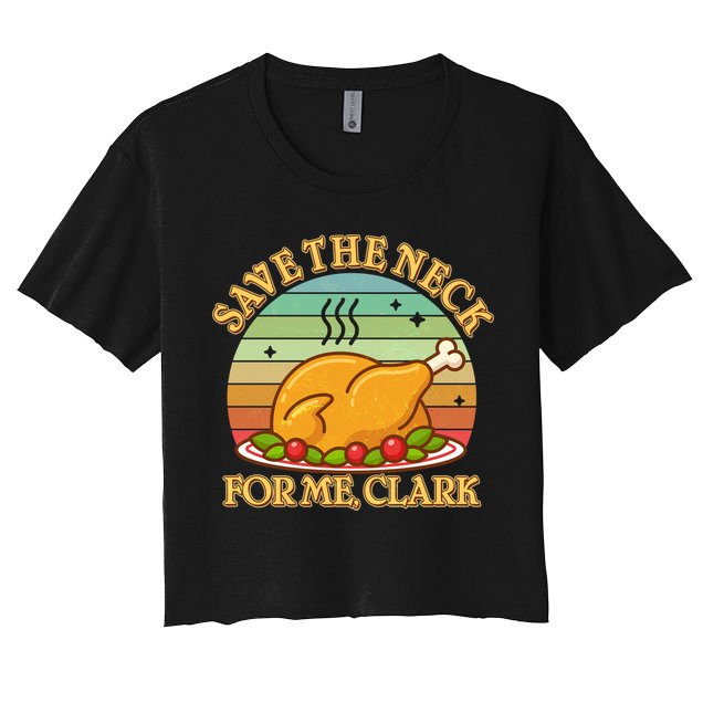 Vintage Save the Neck For Me Clark Christmas Crop Top