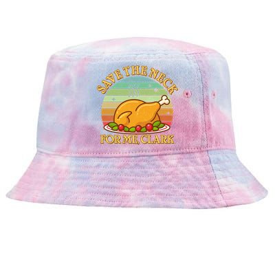 Vintage Save the Neck For Me Clark Christmas Tie-Dyed Bucket Hat