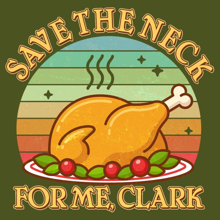Vintage Save the Neck For Me Clark Christmas Backpack