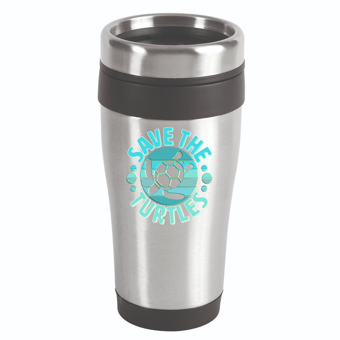 Vintage Save The Turtles 16oz Travel Tumbler