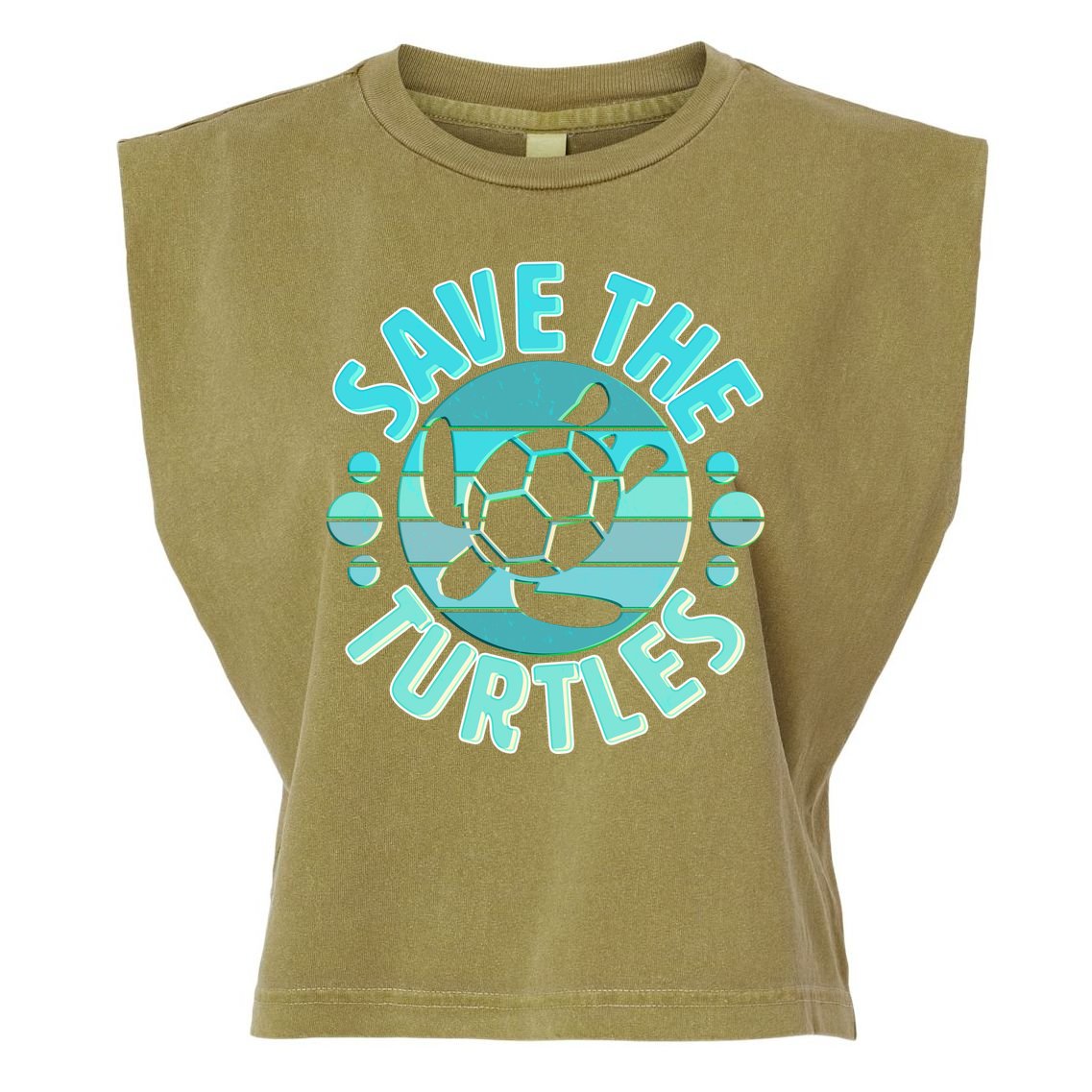 Vintage Save The Turtles Garment-Dyed Women's Muscle Tee