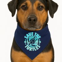 Vintage Save The Turtles USA-Made Doggie Bandana