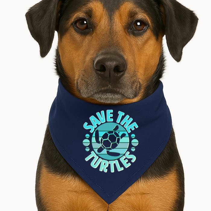 Vintage Save The Turtles USA-Made Doggie Bandana
