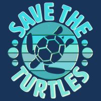 Vintage Save The Turtles USA-Made Doggie Bandana