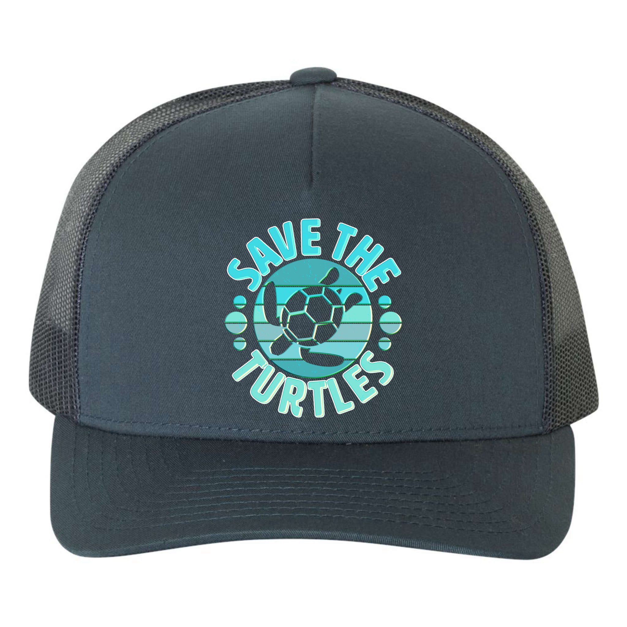 Vintage Save The Turtles Yupoong Adult 5-Panel Trucker Hat