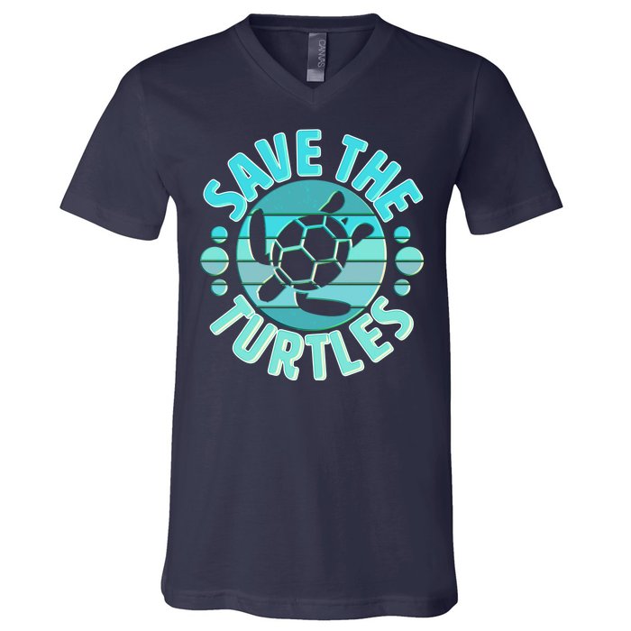 Vintage Save The Turtles V-Neck T-Shirt