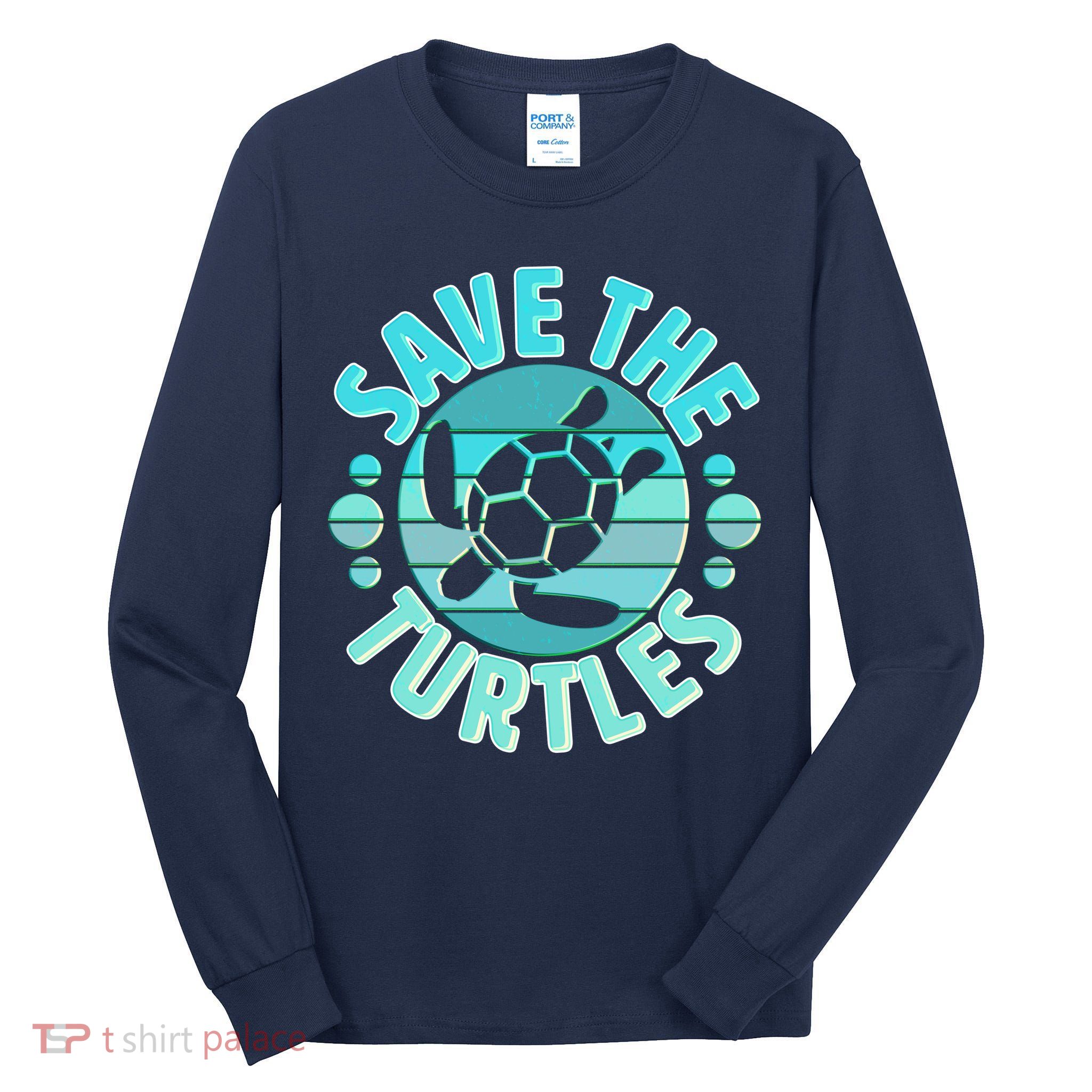 Vintage Save The Turtles Tall Long Sleeve T-Shirt