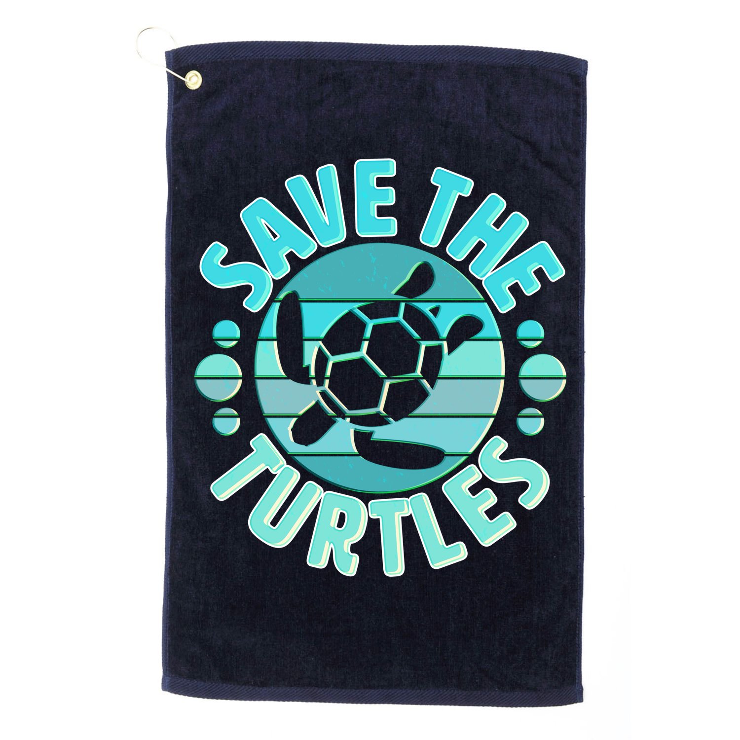 Vintage Save The Turtles Golf Towel