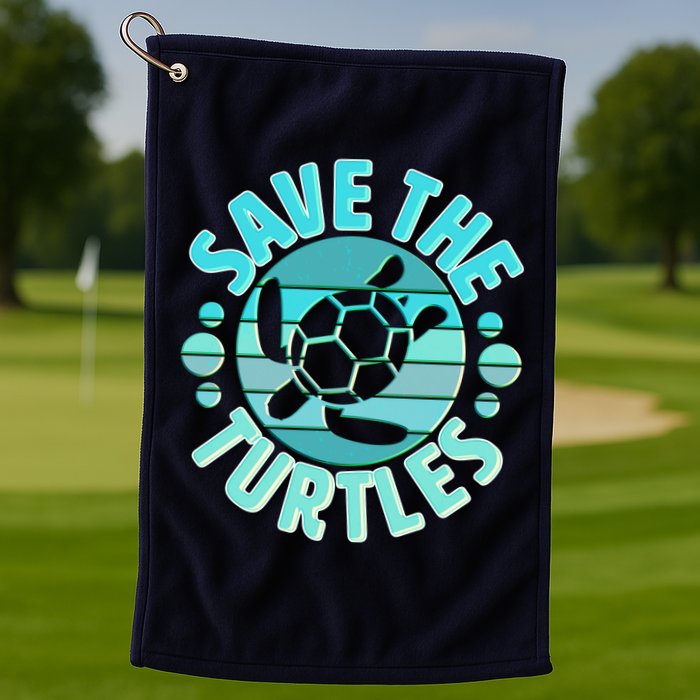Vintage Save The Turtles Golf Towel