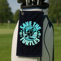 Vintage Save The Turtles Golf Towel