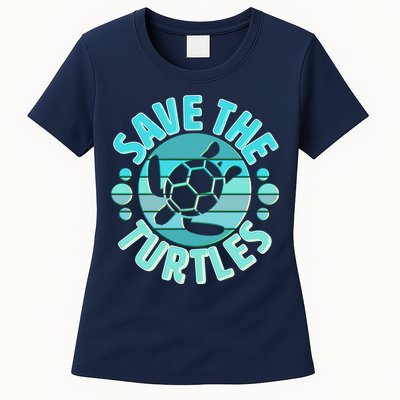 Vintage Save The Turtles Womens T-Shirt