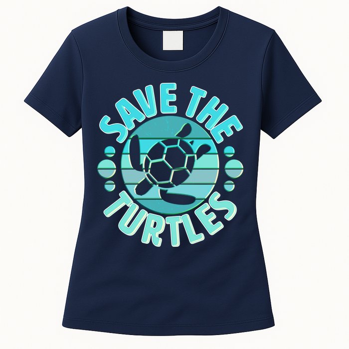 Vintage Save The Turtles Womens T-Shirt