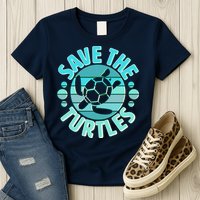 Vintage Save The Turtles Womens T-Shirt